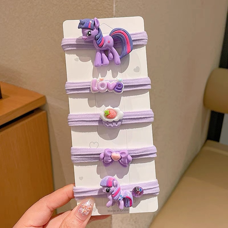 My Little Pony dječji klips za kosu s likom iz crtića – za stražnji dio glave, set dodataka za kosu od smole, slatka princeza dizajn