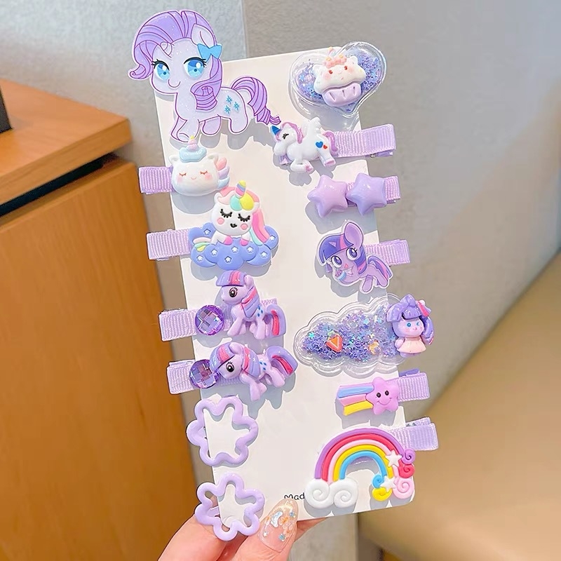 My Little Pony dječji klips za kosu s likom iz crtića – za stražnji dio glave, set dodataka za kosu od smole, slatka princeza dizajn