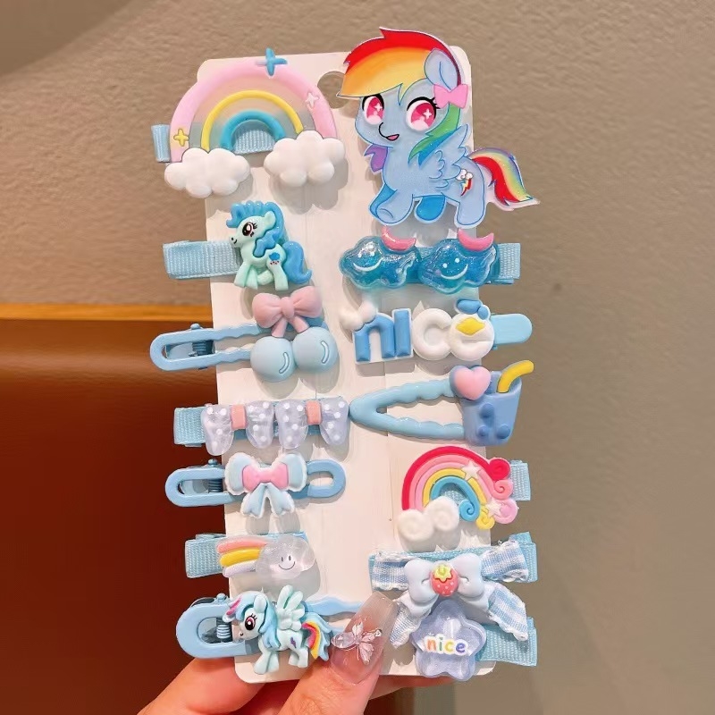 My Little Pony dječji klips za kosu s likom iz crtića – za stražnji dio glave, set dodataka za kosu od smole, slatka princeza dizajn