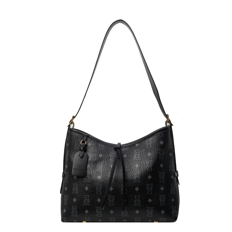 Ženska tote torba s retro printom, velika kapaciteta, model 2025, za svakodnevnu uporabu, preko ramena ili crossbody, PU materijal