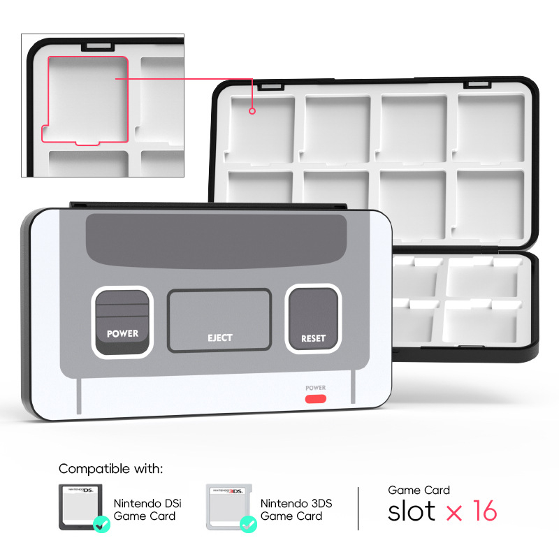 Magnetska kutija za kartice za 3DS XL/DSi/2DS – prijenosno skladištenje Nintendo 16-bitnih kartica