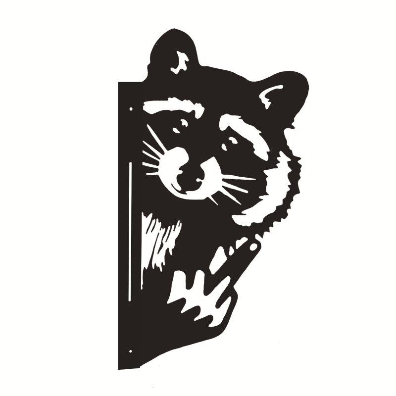 Željezna silueta orangutana za zid, vanjska dekoracija za vrt, metalna skulptura