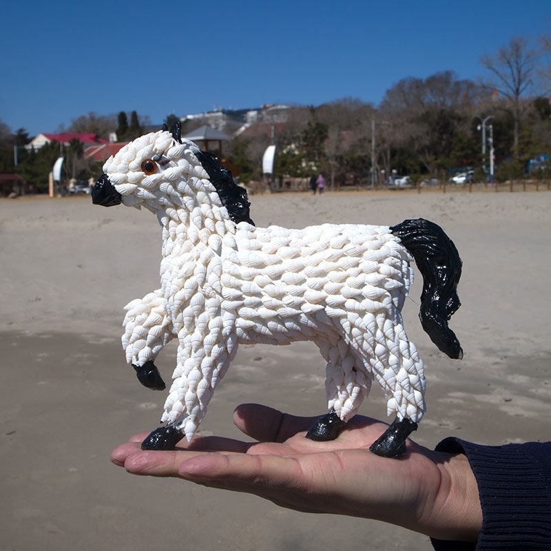 Decor din cochilie de conch pentru locuință, 12 animale ale zodiacului chinezesc