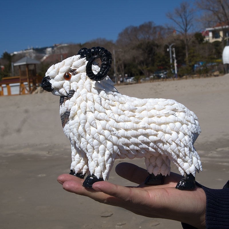 Decor din cochilie de conch pentru locuință, 12 animale ale zodiacului chinezesc