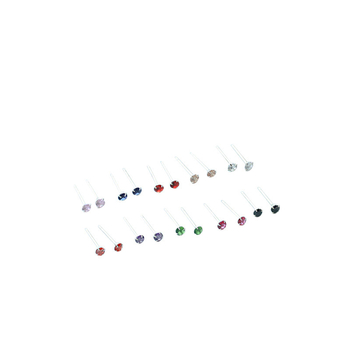Naušnice od srebra S999 s šarenim cirkonima, mini, korejski minimalistički dizajn, unisex