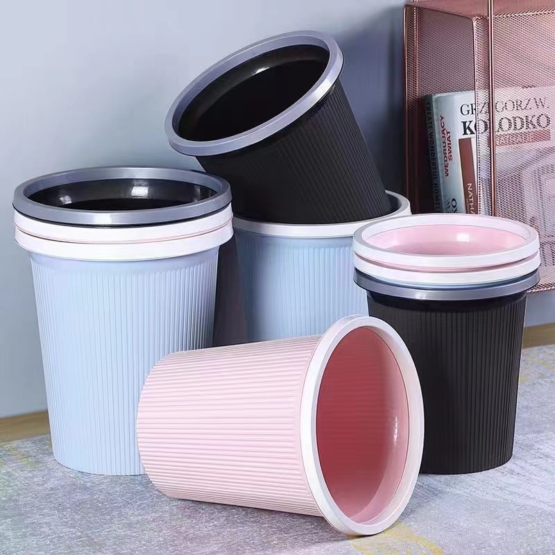 Plastični smećar, cilindričnog oblika, velike zapremine (>12 L), bez poklopca, za kućnu uporabu u kuhinji, kupaonici i dnevnom boravku.