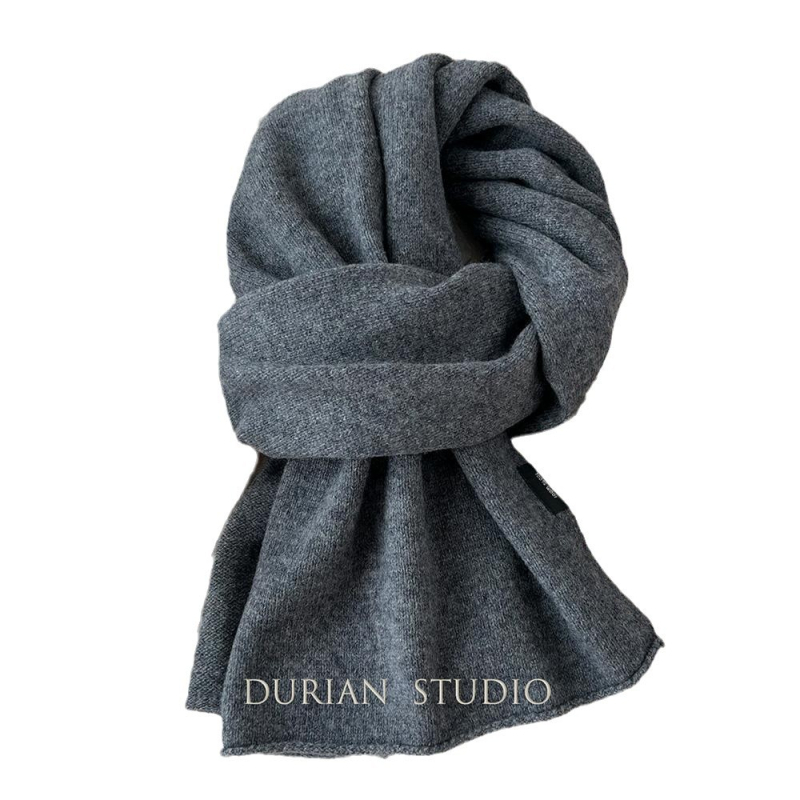Šal od 100% vune, jednobojna crvena, 50x50 cm, unisex, korejski stil, minimalistički