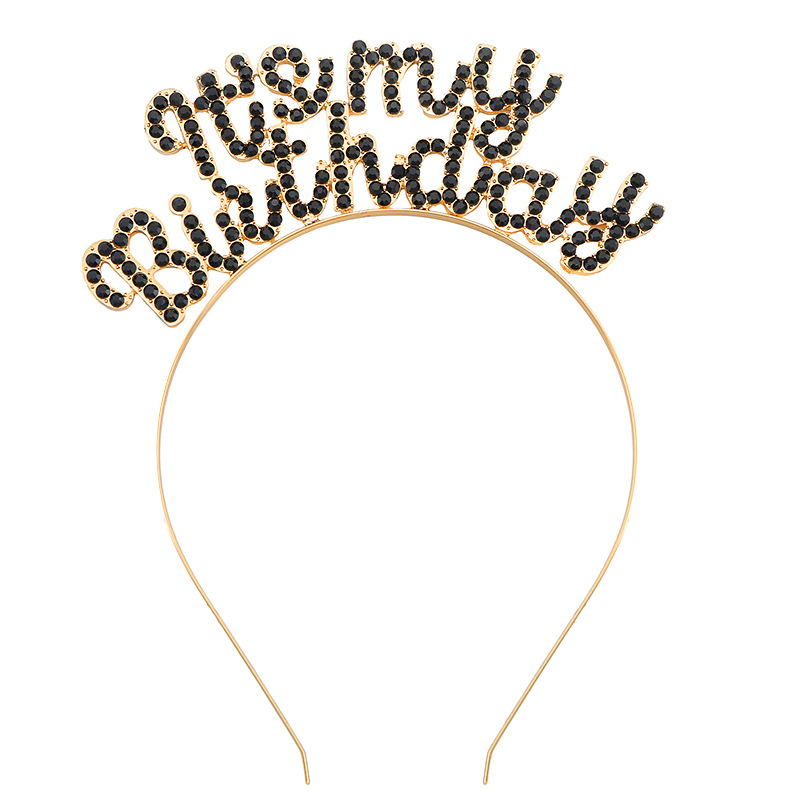 Čelenka za kosu s kristalima s natpisom It's my birthday
