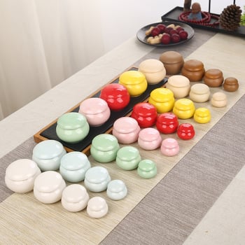Mini keramičke staklenke za čaj, rouge, pastu mirisa, puder i masť – antikni stil, zatvorene