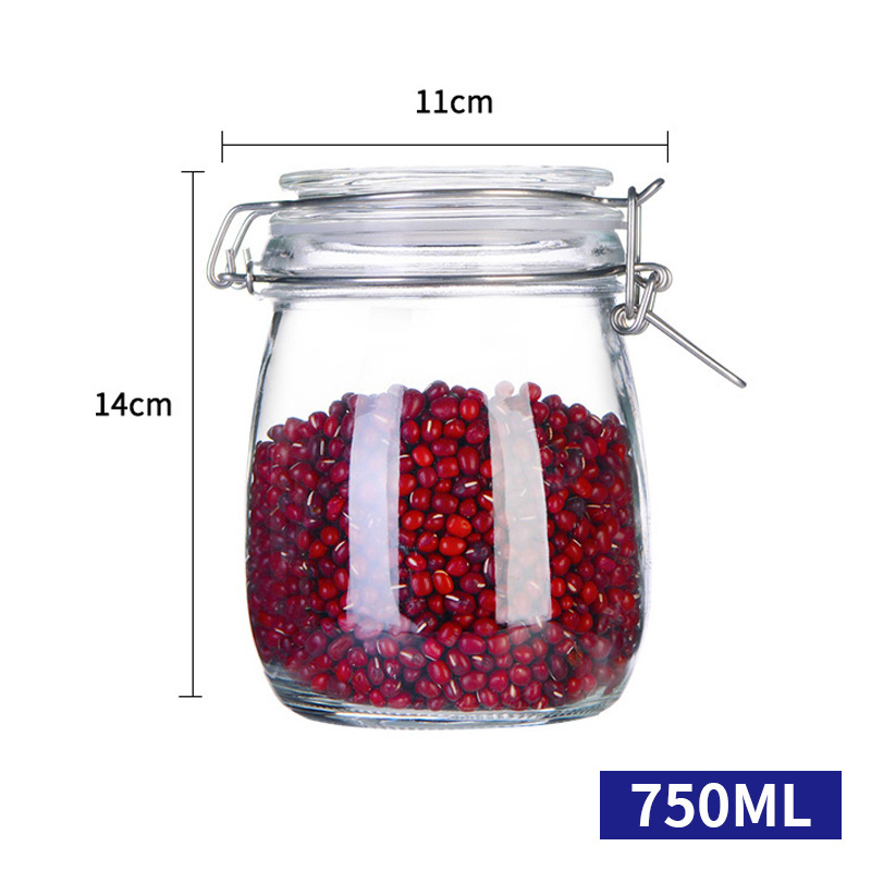 Staklena posuda za hranu sa poklopcem, 501-800 ml, kućna upotreba