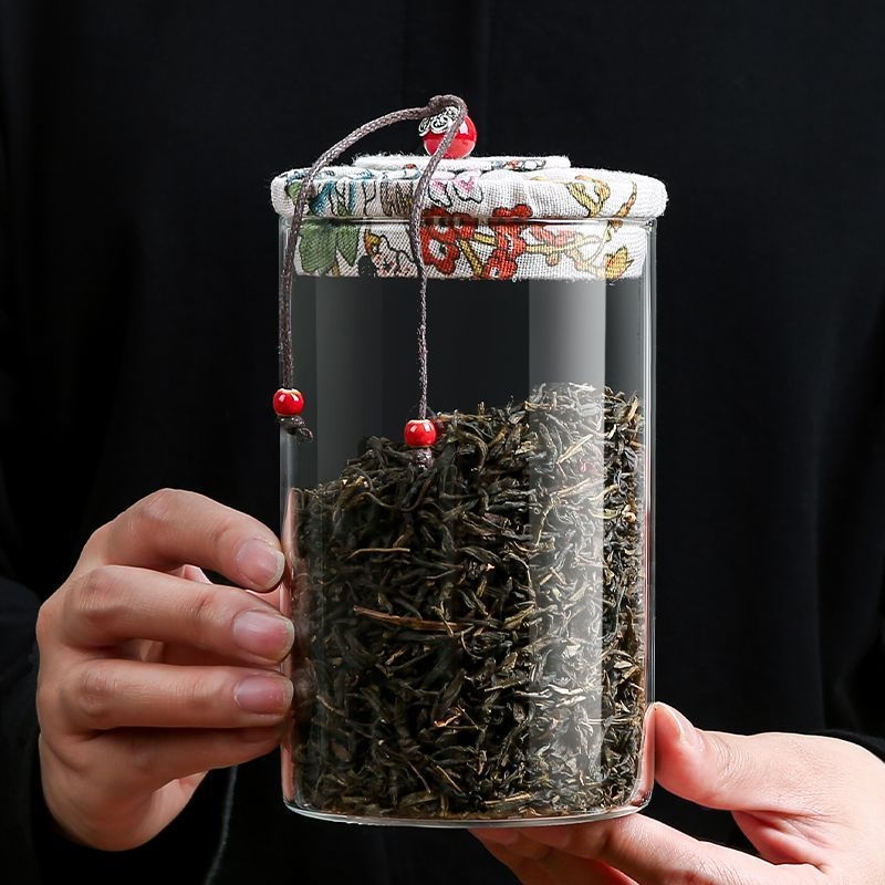 Staklena posuda od borosilikata s hermetičkim poklopcem za čaj – mala posuda za crni i aromatični čaj