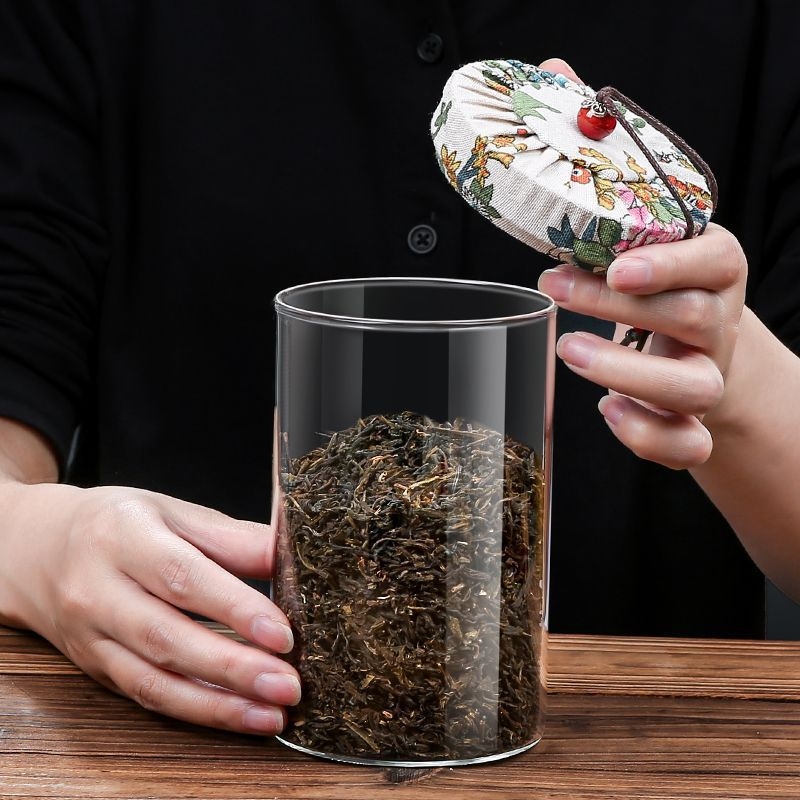 Staklena posuda od borosilikata s hermetičkim poklopcem za čaj – mala posuda za crni i aromatični čaj