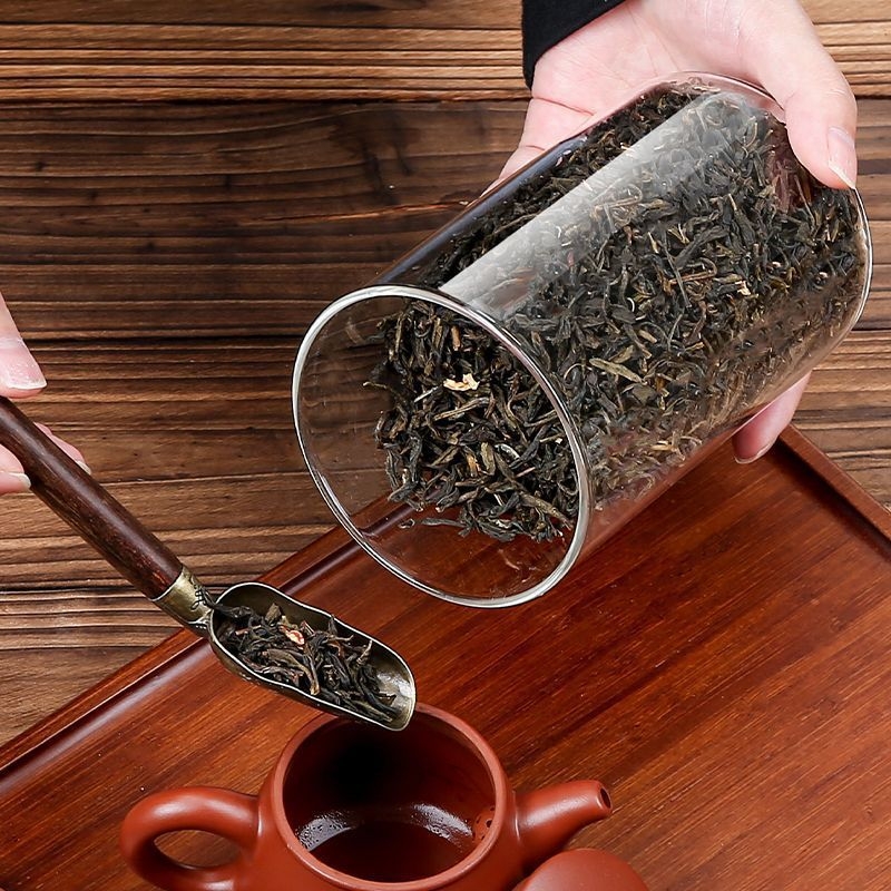 Staklena posuda od borosilikata s hermetičkim poklopcem za čaj – mala posuda za crni i aromatični čaj