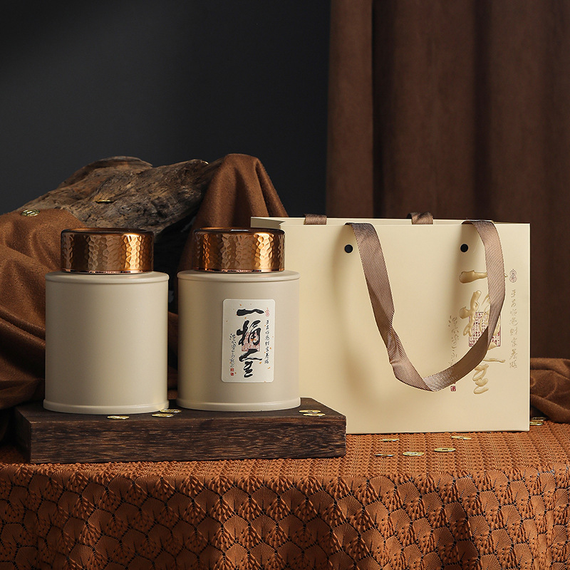 Vintage posuda za čaj s čvrstim poklopcem – velika posuda za skladištenje bijelog čaja, Pu'er, White Peony i sušene korice mandarine – poklon kutija za čaj