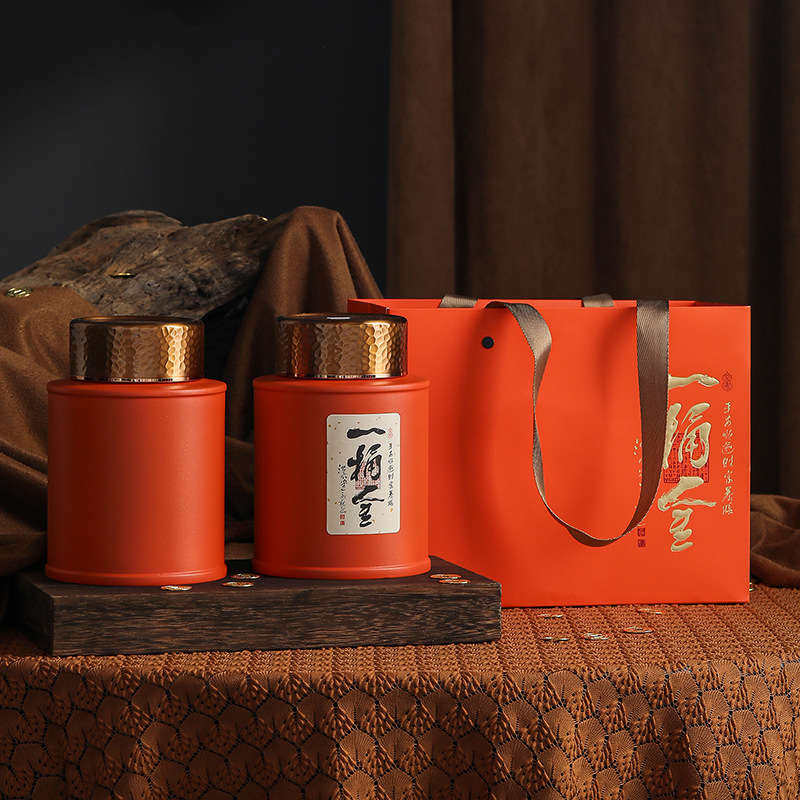 Vintage posuda za čaj s čvrstim poklopcem – velika posuda za skladištenje bijelog čaja, Pu'er, White Peony i sušene korice mandarine – poklon kutija za čaj