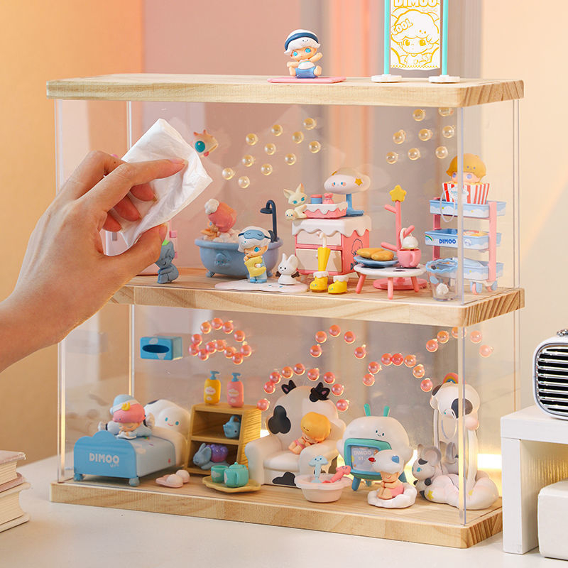Akrilni stalak za izložbu figurica iz blind-box kutija, prozirna podrška, stolni regal za izložbe