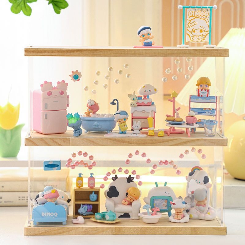 Akrilni stalak za izložbu figurica iz blind-box kutija, prozirna podrška, stolni regal za izložbe