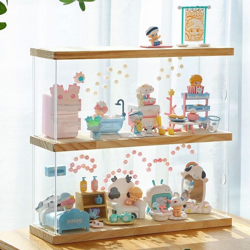 Akrilni stalak za izložbu figurica iz blind-box kutija, prozirna podrška, stolni regal za izložbe