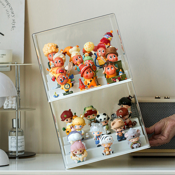 Prozirna akril vitrina za blind boxe, prašini otporna, debela i za slaganje, pogodna za LEGO kocke, figurice i kolekcionarske predmete