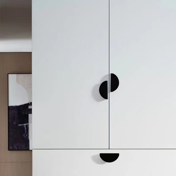 Moderna polukružna ručka za namještaj od aluminijske legure – par ručki za ormariće i ladice, minimalistički dizajn