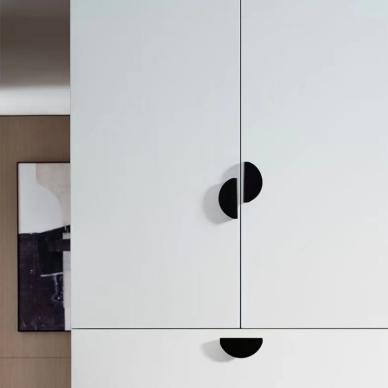 Moderna polukružna ručka za namještaj od aluminijske legure – par ručki za ormariće i ladice, minimalistički dizajn