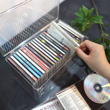 Prozirna akrilna kutija za pohranu s poklopcem za CD/DVD i PS4 diskove