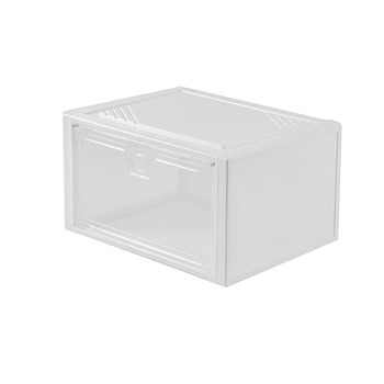 Hi Du prozirna PP plastična kutija za cipele s ladicom i preklopnim poklopom, 18 L, 34×26×19 cm