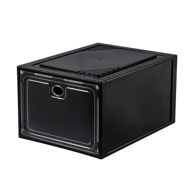 Hi Du prozirna PP plastična kutija za cipele s ladicom i preklopnim poklopom, 18 L, 34×26×19 cm