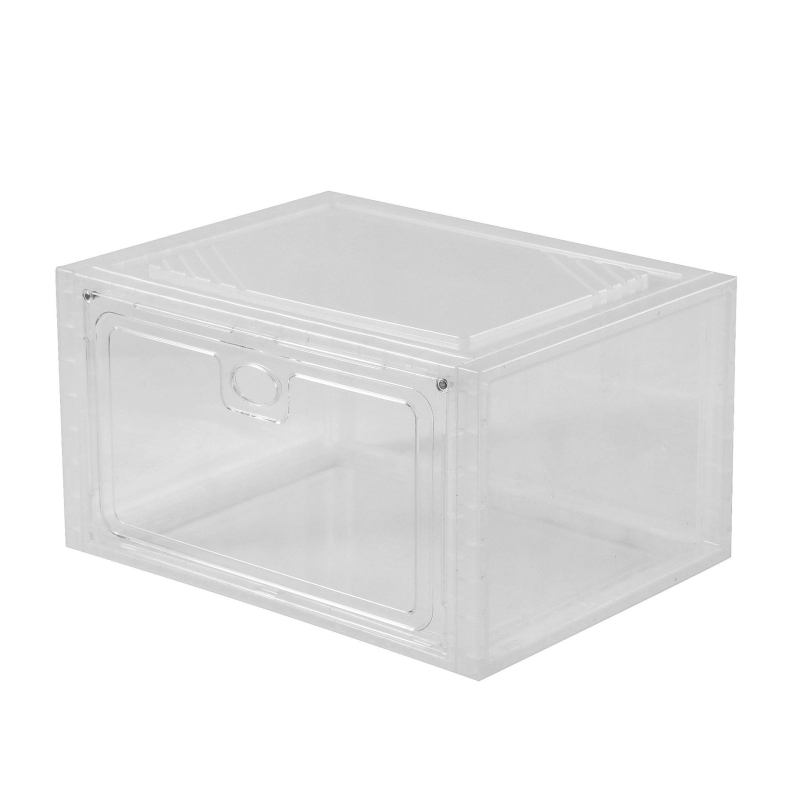 Hi Du prozirna PP plastična kutija za cipele s ladicom i preklopnim poklopom, 18 L, 34×26×19 cm