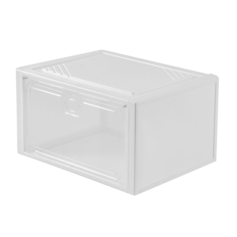 Hi Du prozirna PP plastična kutija za cipele s ladicom i preklopnim poklopom, 18 L, 34×26×19 cm