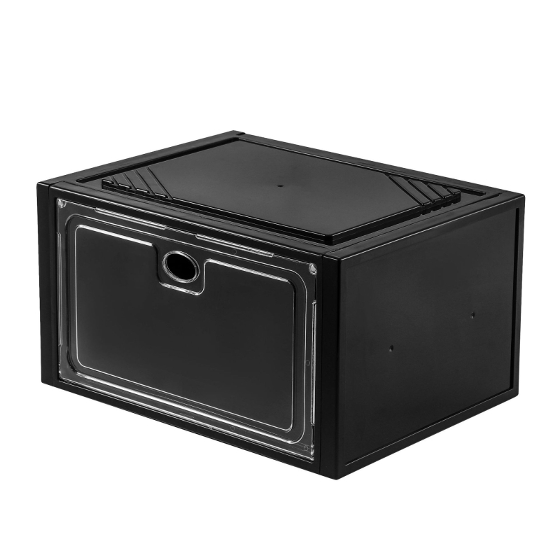 Hi Du prozirna PP plastična kutija za cipele s ladicom i preklopnim poklopom, 18 L, 34×26×19 cm