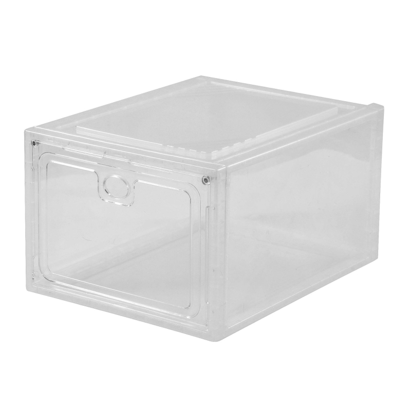Hi Du prozirna PP plastična kutija za cipele s ladicom i preklopnim poklopom, 18 L, 34×26×19 cm