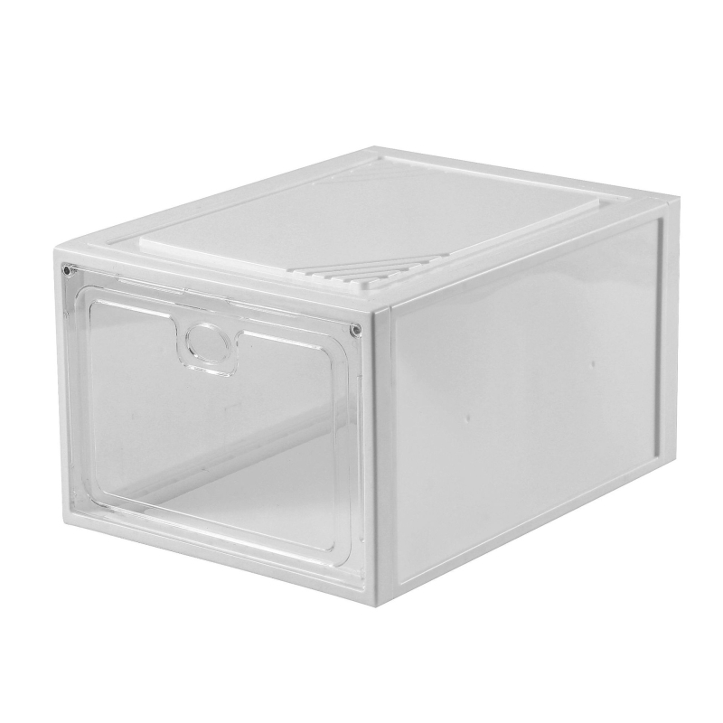 Hi Du prozirna PP plastična kutija za cipele s ladicom i preklopnim poklopom, 18 L, 34×26×19 cm