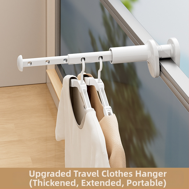 Sklopiva vješalica za odjeću, prijenosna, protuklizna, debela, višefunkcionalna za putovanja, s kopčama