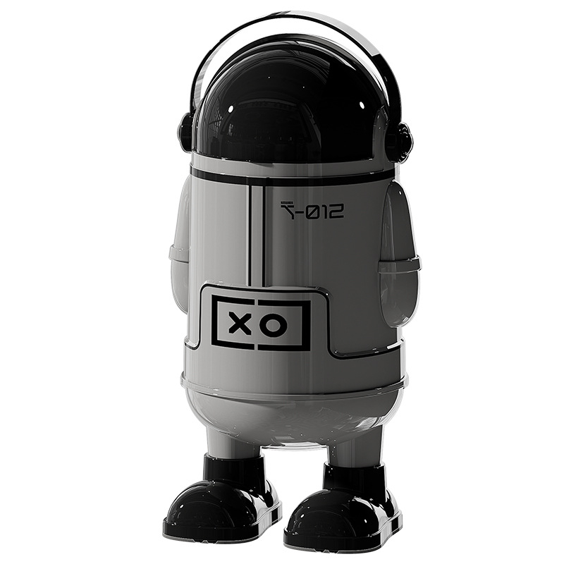 Spremnik za otpad u stilu astronauta za kućnu upotrebu, kanta za otpad s preklopnim poklopcem, pogodan za dnevni boravak i spavaću sobu, kapacitet 12 l