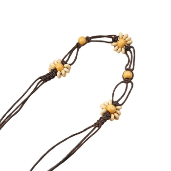 Етно стил колан за талия с мъниста, плетен дизайн и дървени акрилни мъниста, аксесоар за облекло