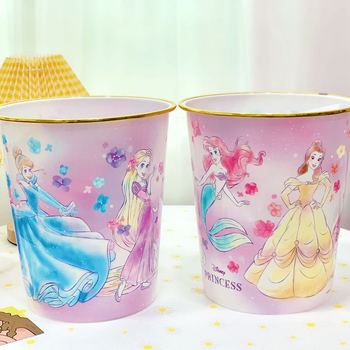 Kružni plastični kanta za otpad s dizajnom My Melody i Cinnamon Roll, 8 L, kućna upotreba, bez poklopca.