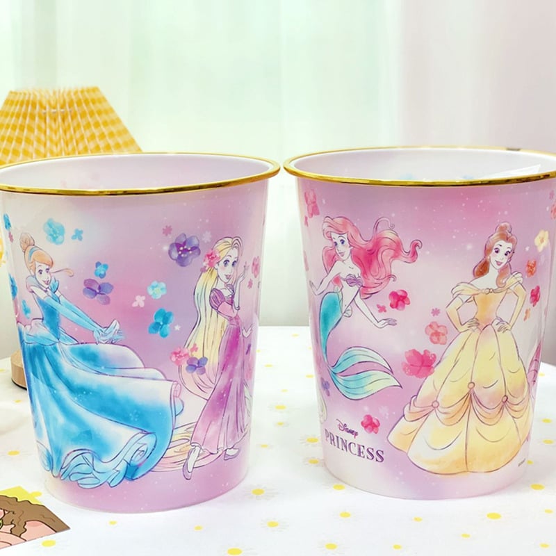 Kružni plastični kanta za otpad s dizajnom My Melody i Cinnamon Roll, 8 L, kućna upotreba, bez poklopca.