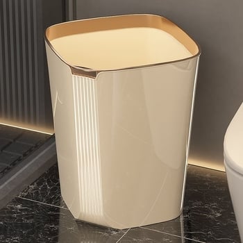Kanta za smeće bez poklopca, 2025. model, veliki kapacitet 12 L i više, plastična, pogodna za kuhinju, spavaću sobu, dnevni boravak, kupaonicu, dom i ured