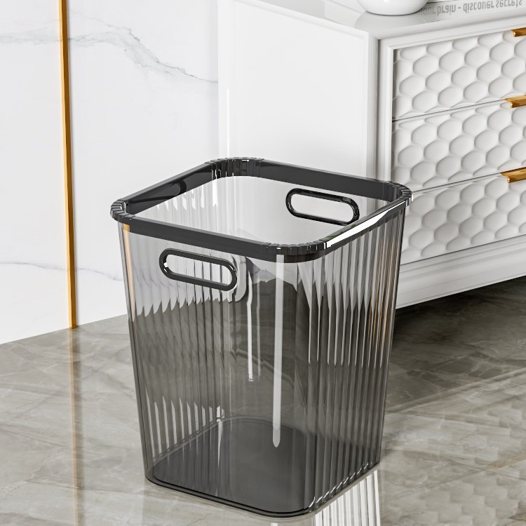 Proziran PET koš za otpad, elegantan minimalistički dizajn, kuhinjski koš 12 L za kućnu uporabu