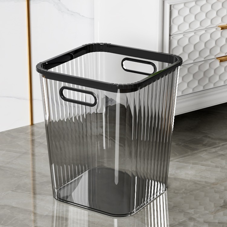 Proziran PET koš za otpad, elegantan minimalistički dizajn, kuhinjski koš 12 L za kućnu uporabu