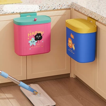Zidni koš za smeće za kuhinju s poklopcem, 8 L, plastični, četvrtasti oblik, kućna upotreba