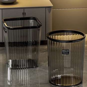 Kantica za otpad za kućnu upotrebu, 12 L, novi model 2025, cilindrična bez poklopca, PET plastika, za kuhinju i dnevni boravak
