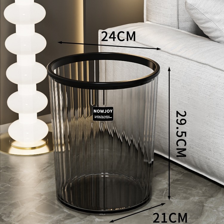Kantica za otpad za kućnu upotrebu, 12 L, novi model 2025, cilindrična bez poklopca, PET plastika, za kuhinju i dnevni boravak