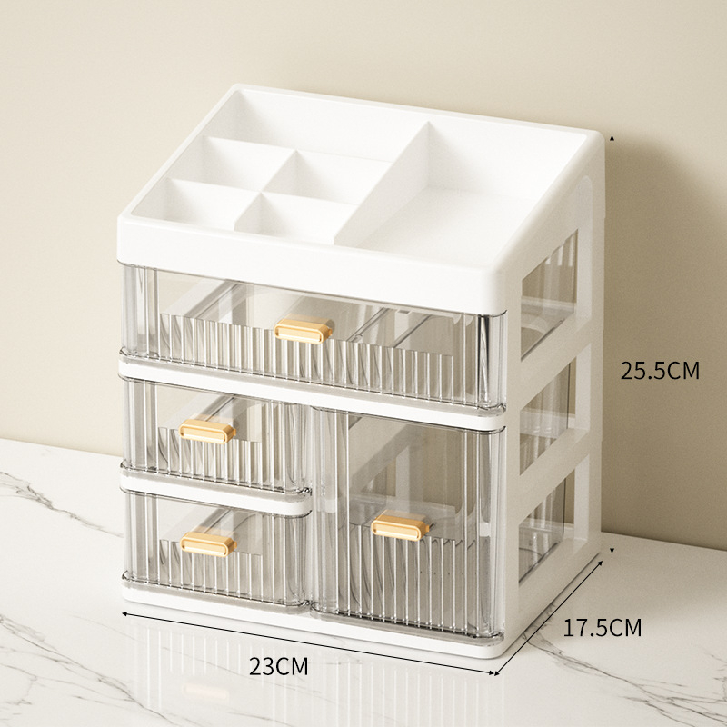 Stolna kutija za kozmetiku s ladicom – Premium organizator za njegu kože, novi stil