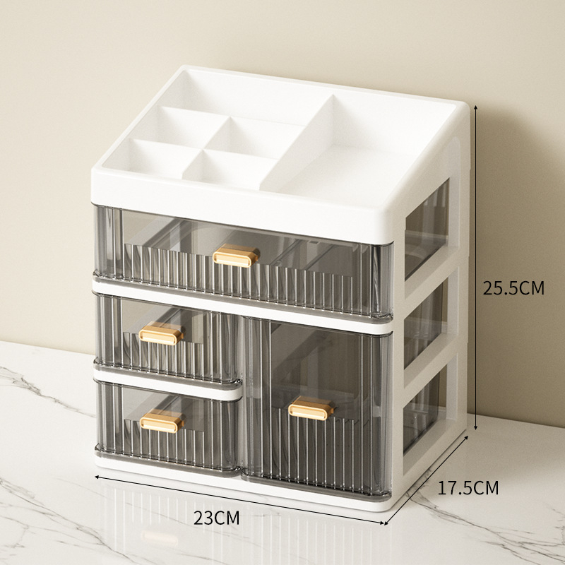 Stolna kutija za kozmetiku s ladicom – Premium organizator za njegu kože, novi stil