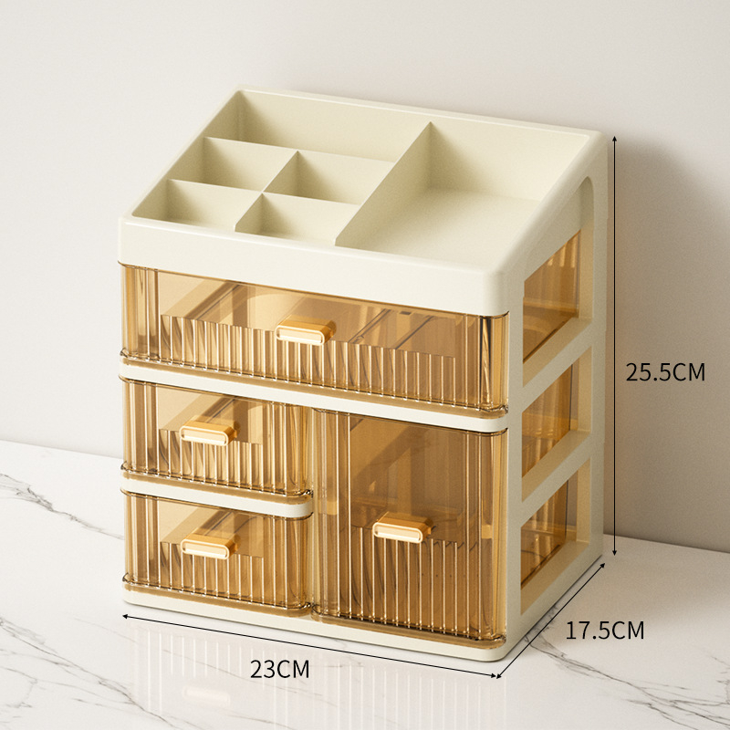 Stolna kutija za kozmetiku s ladicom – Premium organizator za njegu kože, novi stil