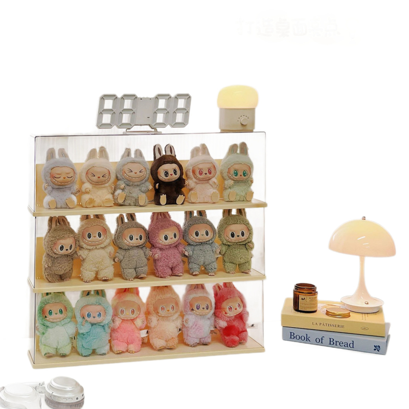 Labubu prozirna kutija za skladištenje i izlaganje blind boxova, nosač za Labubu figure (Pop Mart)
