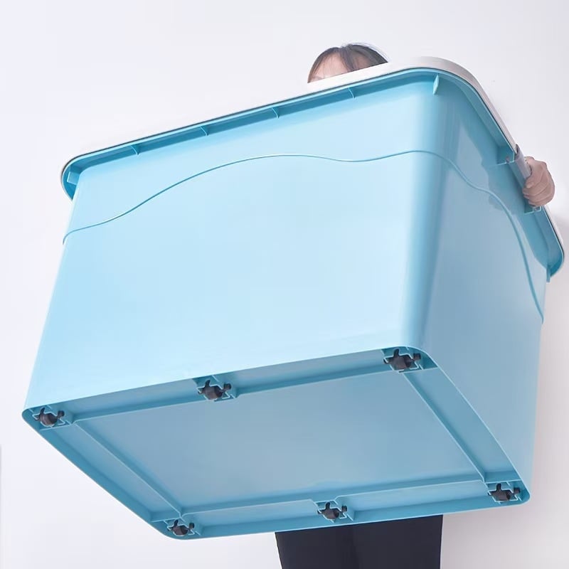 Deblja extra velika kutija za pohranu s kotačićima, kućna upotreba, 40–50 L, PP plast, višenamjenska za odjeću i pokrivače