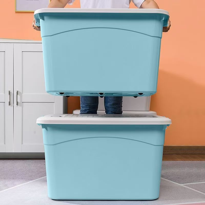 Deblja extra velika kutija za pohranu s kotačićima, kućna upotreba, 40–50 L, PP plast, višenamjenska za odjeću i pokrivače